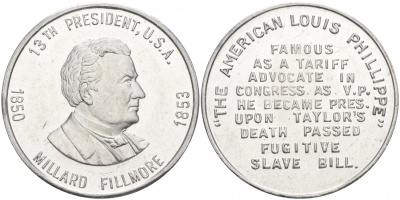 США МЕДАЛЬ ND 13-ЫЙ ПРЕЗИДЕНТ МИЛАРД ФИЛЛМОР 28 мм алюминий 73-353