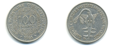 Западная Африка (BCEAO) 100 франков 2002 KM 4 никель 86-1712