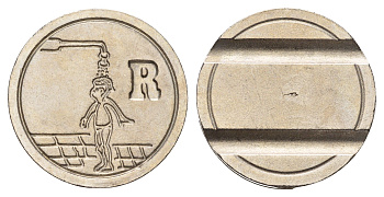 Италия жето для прохода в душевую диаметр 26 мм, вес 5,6 гр никель 4670-632