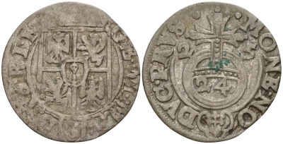 Польша 3 полкера (3 полторака - 1 крейцер) 1625 Сигизмунд III Ваза (1587-1632) Gorecki B.25, KM 41 серебро 4158-1024