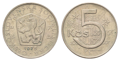 Чехословакия 5 крон 1976 KM 60 медно-никель 4605-351