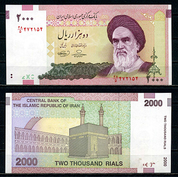 Иран 2000 риалов ND (2005-2013) Pick 144 d бумага UNC (пресс) 2195-46-3-2