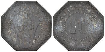 Германия, Трир 10 пфеннигов ND Рейнлянд-Пфальц, нотгельд цинк 4119-1211