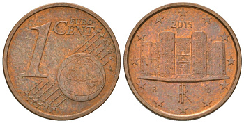 Италия 1 евроцент 2015 R KM 210 сталь плакированная медью 4580-261