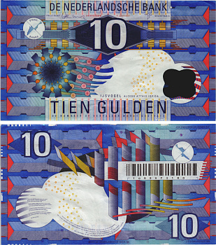 НИДЕРЛАНДЫ 10 ГУЛЬДЕНОВ 1997 Pick 99 бумага 8604-14-1-1