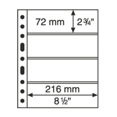 Лист в альбом Grande для 4 боны (S), черный. Leuchtturm. 312682