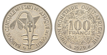 Западная Африка (BCEAO) 100 франков 1979 KM 4 никель 4159-1243