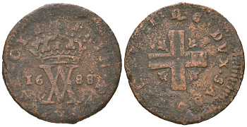 Савойя 1/4 сольдо 1688 KM 320 медь 441-1321