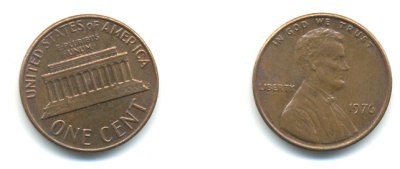 США 1 ЦЕНТ 1976 ЛИНКОЛЬН KM 201 медь цинк 179-335