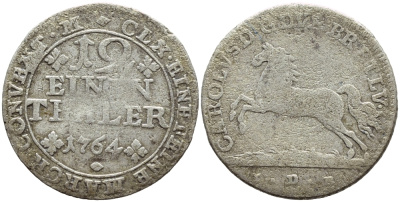 Брауншвейг-Вольфенбюттель 1/12 талера 1764 IDB, Карл I (1735-1780) KM 970, Welter 2854 серебро 54-848
