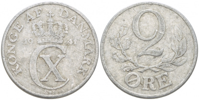 ДАНИЯ 5 ЭРЕ 1941 КМ 834 алюминий 4402-1216