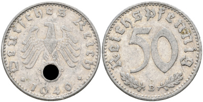 Германия 50 рейхспфеннигов 1940 В KM 96 J.372 алюминий 4589-133
