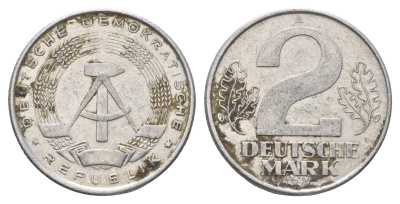ГДР 2 марки 1957 A KM 14 алюминий 190-1223