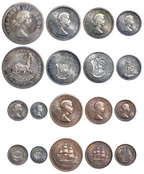 ЮАР набор из 9 монет 1954 Елизавета II (1952-2022), в оригинальной коробке PROOF 00-00