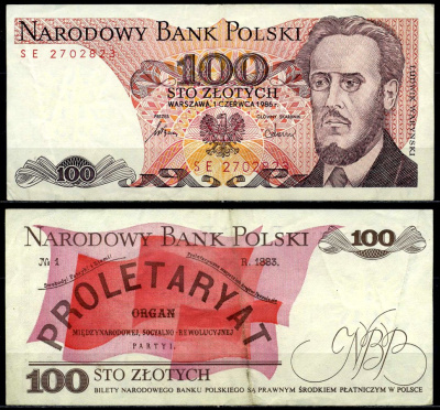 Польша 100 злотых 1986 1 июня 1986, Людвиг-Фаддей Варынский Pick 143е бумага 6287-19-1-2