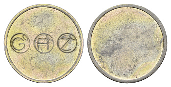 Италия жетон G.A.Z. диаметр 24 мм, вес 5,4 гр нержавеющая сталь 4670-937