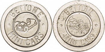 ЕВРОПА ЖЕТОН GETTONE, MINI CAR белый металл 32-142