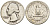 США 25 центов = квотер 1951 D, Вашингтон KM 164 серебро 85-1142