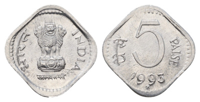 Индия 5 пайс 1993 KM 23 алюминий UNC 4697-821