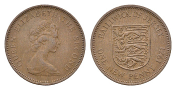 Джерси 1 пенни 1971 Елизавета II (1952-2022) KM 30 бронза 4647-632
