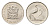 ЮАР 5 центов 1970 герб, райский журавль KM 84 медно-никель UNC 4687-123