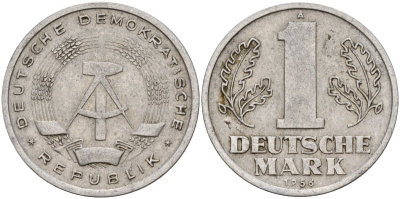ГДР 1 марка 1956 A KM 13 алюминий 117-814