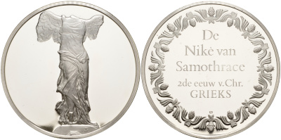 Нидерланды медаль ND Ника 51,8 грамм серебро PROOF 00-00