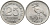 Индонезия 25 рупий 1971 венценосный голубь KM 34 медно-никель UNC 4115-1249