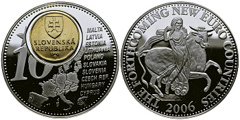 СЛОВЕНИЯ МЕДАЛЬ 2006 СТРАНЫ ВСТУПАЮЩИЕ В ЕВРОСОЮЗ PROOF 1077-10-54