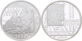 НИДЕРЛАНДЫ МЕДАЛЬ ГОВЕРТ ФЛИНК(1615-1660), КАРТИНА ИСААК БЛАГОСЛАВЛЯЕТ ИАКОВА 1638 ГОД, ДИАМЕТР 30 мм., ВЕС 9,42 гр. медно-никель 1087-2-42