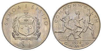 Самоа 1 тала 1978 ХI Игры Содружества KM 30 медно-никель BU 4677-912