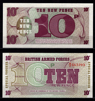 Англия 10 пенсов ND (1972) Pick M48 бумага UNC (пресс) 6317-24-3-1