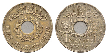 Ливан 1 пиастр 1933 KM 3 медно-никель 4657-715