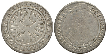 Силезия-Легница-Бжег 15 крейцеров 1664 Георг III (1639-1664) серебро 413-1621