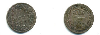 Бавария 1 крейцер 1863 Максимилиан II (1848-1864) KM 473 серебро 62-2756