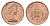 Великобритания 1 пенни 1977 Елизавета II (1952-2022) KM 915, Spink 4237 (B1) бронза UNC 4696-748
