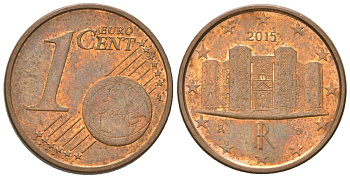Италия 1 евроцент 2015 R KM 210 сталь плакированная медью 4580-258