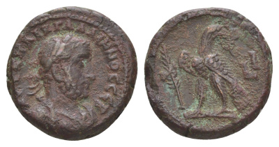 Римская Империя, Провинция Египет тертрадрахма 262-263 Галлиен, бюст императора/орел, Александрия Dattari 5280 биллон 413-2211