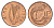 Ирландия 1 пенни 1978 мифологическая птица лира KM 20 бронза 4690-365