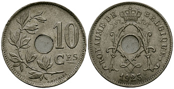 Бельгия 10 сантимов 1923 Belgique KM 85 медно-никель 4172-917