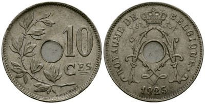 Бельгия 10 сантимов 1923 Belgique KM 85 медно-никель 4172-917