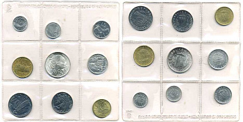 Сан-Марино годовой набор из 9 монет 1981 1, 2, 5, 10, 20, 50, 100, 200 и 500 лир KM 116-123, 126, в оригинальной пластиковой запайке KM MS18 серебро UNC 2-5-1-56