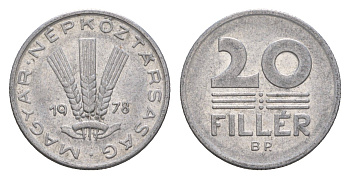 Венгрия 20 филлеров 1978 BP KM 573 алюминий 4658-557