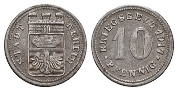 Нехайм 10 пфеннигов 1917 Funck 358.1A, Men18 22888.1 железо 4659-312