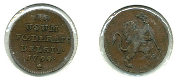 АВСТРИЙСКИЕ НИДЕРЛАНДЫ 1 ЛИАРДА 1790 KM 44 медь 503-232