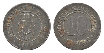 Нюртинген 10 пфеннигов 1918 Funck 386.2, Men05 19366.3, Men18 24247.3 железо 4636-851