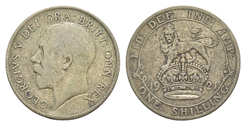Великобритания 1 шиллинг 1921 Георг V (1910-1936) KM 816a, Spink 4023 серебро 75-1716