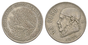 Мексика 1 песо 1971 Хосе Мария Морелос KM 460 медно-никель 4703-116