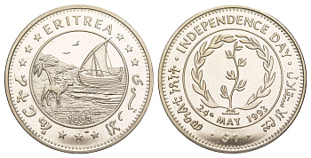 Эритрея 1 доллар 1993 День независимости KM 6 медно-никель BU 1521-1135