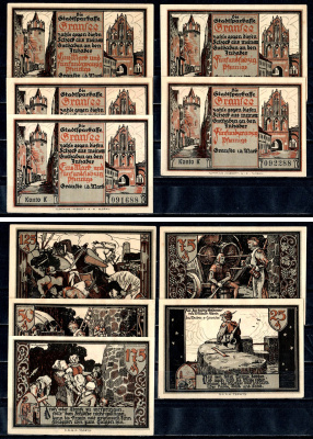Гранзе (Пруссия, Бранденбург) набор из 5 нотгельдов 1921 7556-13-1-2
